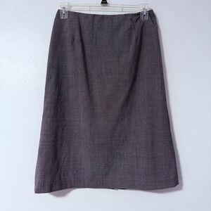 Pendleton Knee Length Navy Blue 100% Wool A-Line skirt 10 Basketweave‎